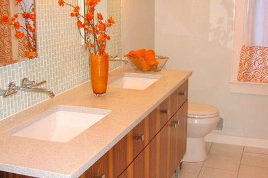 Bathroom - contemporary bathroom idea in Milwaukee