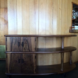 Curved Sideboard - Walnut - Buffets And Sideboards