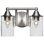 Toltec Lighting - Toltec Lighting 3422-BN-300 Paramount - Two Light Bath Bar II - Warranty: 1 Year Assembly Required: Yes  Shade Included: YesParamount Two Light Bath Bar II Brushed Nickel Clear Bubble Glass *UL Approved: YES *Energy Star Qualified: n/a  *ADA Certified: n/a  *Number of Lights: Lamp: 2-*Wattage:100w Medium Base bulb(s) *Bulb Included:No *Bulb Type:Medium Base *Finish Type:Brushed Nickel