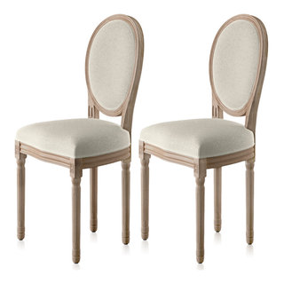  BELLEZE Farmhouse Dining Chairs Set of 2, Upholstered