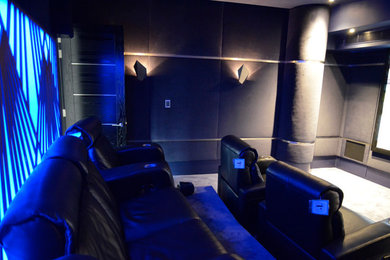 This is an example of a contemporary home cinema.