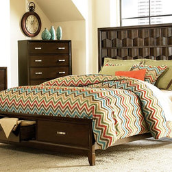 Homelegance 2242-1 Darien Espresso Queen Platform Storage Bed - Platform Beds