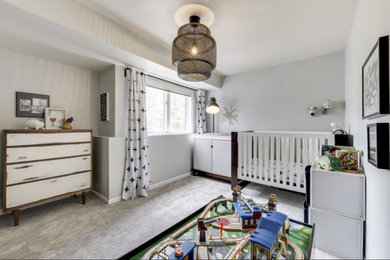 Example of a minimalist nursery design in Minneapolis