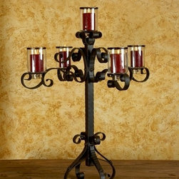 Wrought Iron Amalfi Candelabra - Candleholders