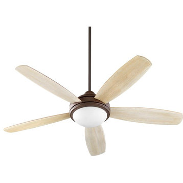 Quorum 52" Colton Ceiling Fan, Oiled Bronze With Satin Opal