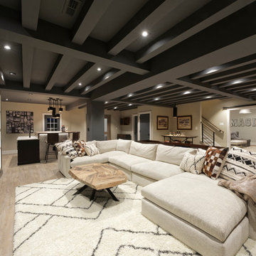 Industrial Chic Sports Enthusiast's Basement