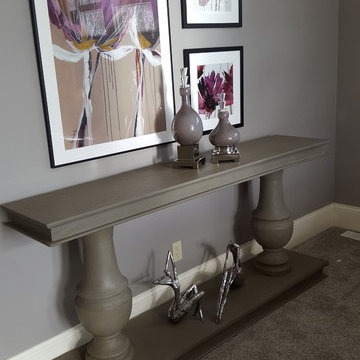 Purple and Gray Master Bedroom