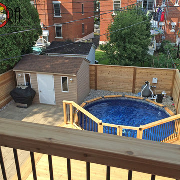 2-Level Western Red Cedar Deck and Fence