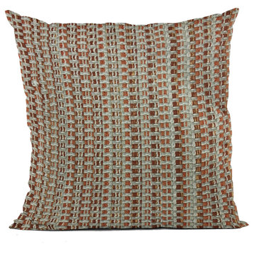 Plutus Multi-Color Weave Stripe Luxury Throw Pillow, 26"x26"
