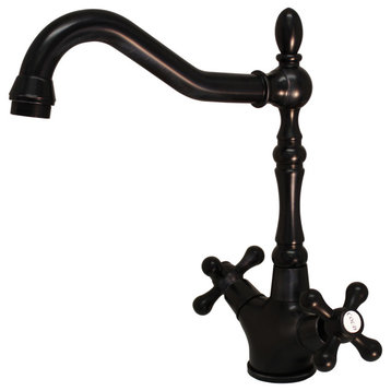 Novatto Kay Double Handle Traditional Swivel Bar Faucet, Oil Rubbed Bronze