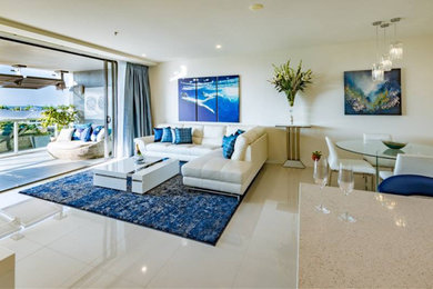 Inspiration for a large contemporary living room in Cairns.