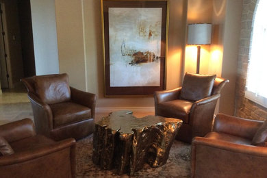 Mountain style family room photo in Phoenix