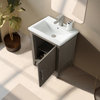 Vanity Art Bathroom Vanity Cabinet with Sink and Top, Driftwood Gray, 20", Brushed Nickel