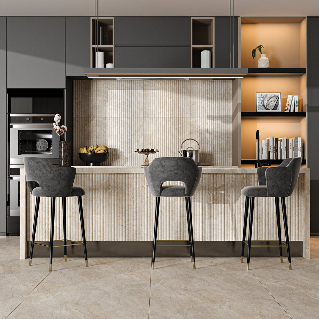 Fluted Marble Tile Collection | Modern Accent Wall & Interior Surface Design