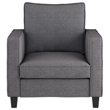 CorLiving Georgia Fabric Accent Chair, Gray