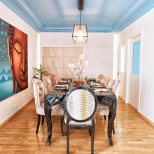 Blue ceiling
