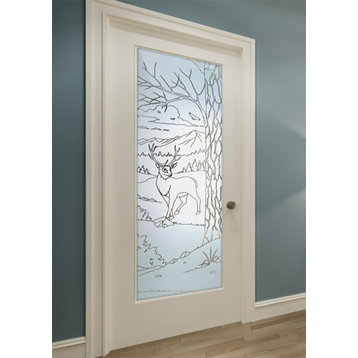 Interior Prehung Door or Interior Slab Door - Wandering White Tail - Primed...