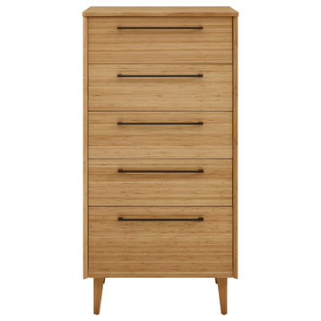 Sienna Five Drawer Chest, Caramelized