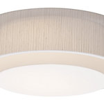AFX - AFX SAF1614LAJUD-JT Sanibel - 16 Inch LED Flush - This modern double layer drum design provides a drSanibel 16 Inch LED  Jute ShadeUL: Suitable for damp locations Energy Star Qualified: n/a ADA Certified: n/a  *Number of Lights: 1-*Wattage:18w LED bulb(s) *Bulb Included:Yes *Bulb Type:LED *Finish Type:White