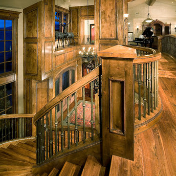 Rustic Mountain Luxury - Curved Staircase
