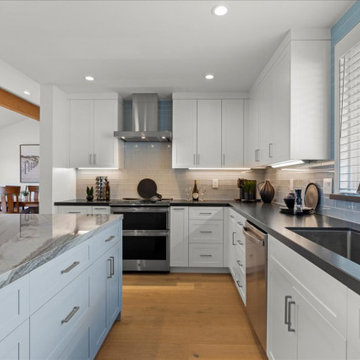 Smokey Blue: Almaden Valley Kitchen Remodel