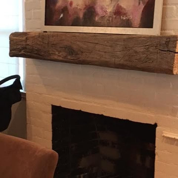 Hand Hewn Mantel