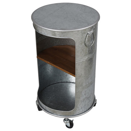 Church St. Metal Side Table, Galvanized
