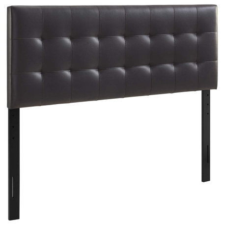 Lily Queen Faux Leather Headboard, Brown