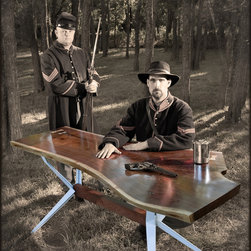 Walnut Slab Desk - Studio Build - Desks And Hutches