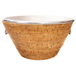 Artifacts Trading Company - Artifacts Rattan™ Aluminum Ice Tub, Honey Brown - Our rattan insulated ice bucket will turn your next gathering into an event!
