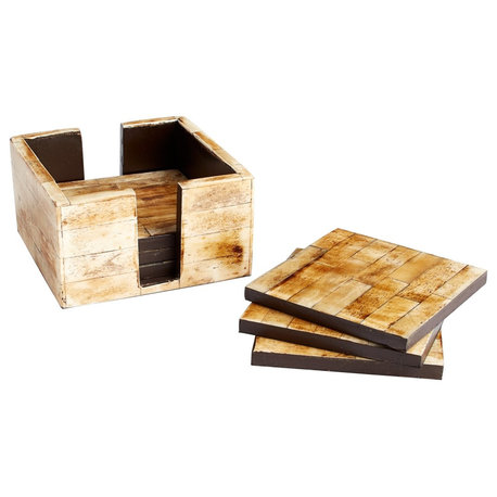 Cyan Coast To Coast Coasters - Bone