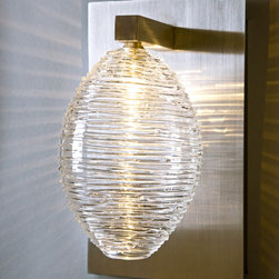 Breath Sconce - Custom Sconce with Blown Glass Pendant Light - Wall Sconces