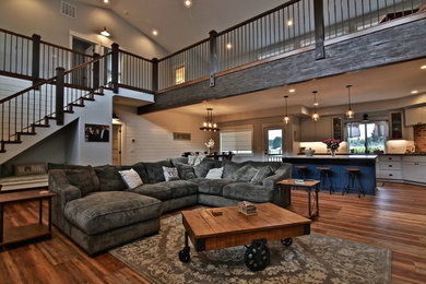 Inspiration for a farmhouse living room remodel in Seattle