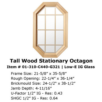 Tall Cabin Light 4 Season Wood Window With Grille, Low-E Insulated Glass