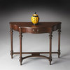 Serpentine Cherry Console Table With Ballerina Feet