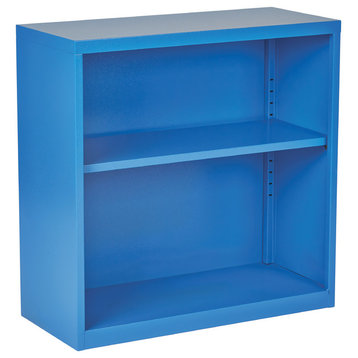 Metal Bookcase, Blue, Ships fully Assembled.