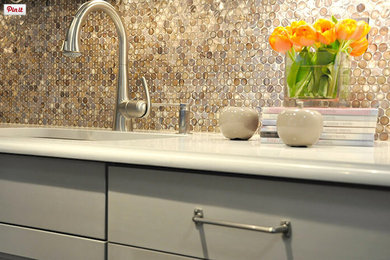 Inspiration for a transitional kitchen remodel in New York