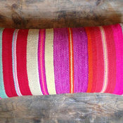 Pink Stripe Frazada Cushion