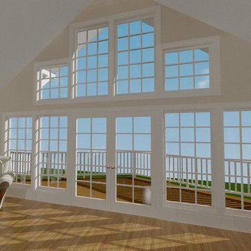 Wall of Windows with Lake View