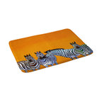 Clara Nilles Candy Stripe Zebras Memory Foam Bath Mat, 24"x36"