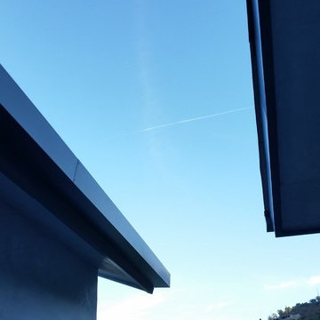 Fascia Wrap, Custom Sectional Slant Back Box Gutters in Studio City