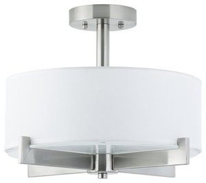 Allegro Semi Flushmount Ceiling Lamp, Brushed Nickel