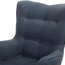 Vejle Upholstered Armchair and Ottoman, 2-Piece Set, Dark Blue