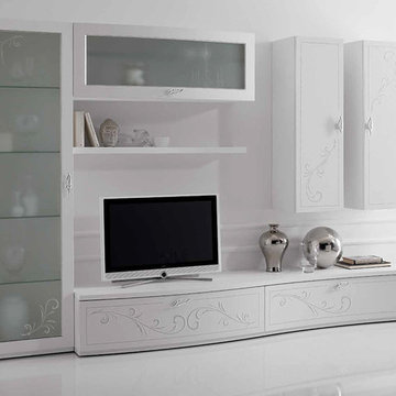 Italian Wall Unit Prestige Liberty 107 White by Spar - $6,325.00