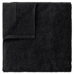 blomus - Riva Organic Terry Cloth Towels, Black, Bath Towel - The blomus RIVA Organic Terry Bath Towel 28 x 55 is natural, gentle and ecological. The highest quality cotton yarns are being used in the weaving. The certificate "Global Organic Textile Standard" (GOTS) guarantees the ecological production of the cotton and manufacturing of the towel. 700 grams/m2. Fine border trim.