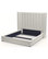 Nativa Interiors Aylet Vertical Channel Tufted Bed, Off White, King, High 87"