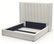 Nativa Interiors Aylet Vertical Channel Tufted Bed, Off White, King, High 87"