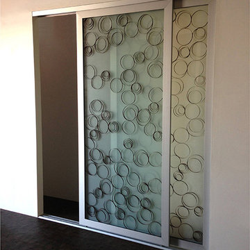 Ellipsed Wood Rings - Sliding Closet Doors / Room Dividers