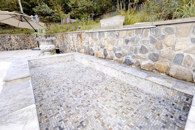 Inspiration for a modern pool remodel in Charlotte