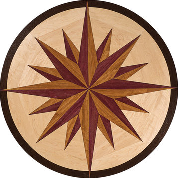 North Star Wood Medallion, 36" Unfinished, 3/4" Thick